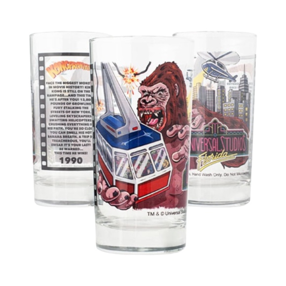Universal Studios Retro Kongfrontation Collectible Glass - Picture 1 of 5